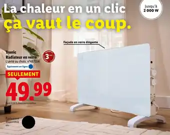 Lidl TRONIC Radiateur en verre offre