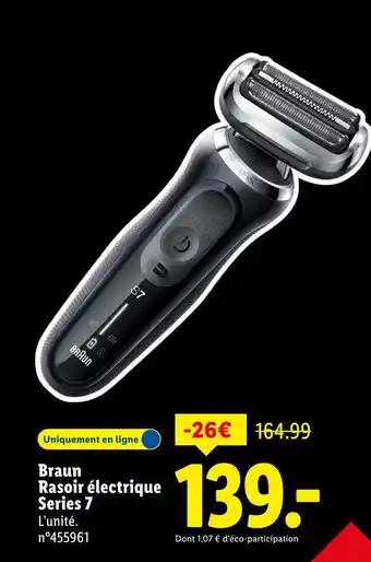 Lidl BRAUN Rasoir électrique Series 7 offre