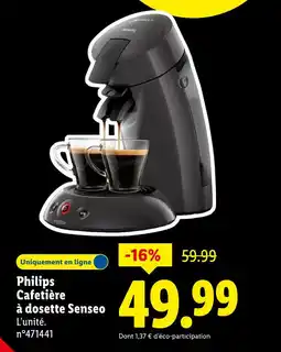 Lidl PHILIPS Cafetière à dosette Senseo offre