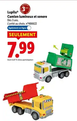 Lidl Lupilu Camion lumineux et sonore offre