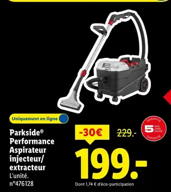 Lidl PARKSIDE Performance Aspirateur injecteur/extracteur offre