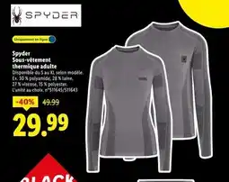 Lidl SPYDER Sous-vêtement thermique adulte offre