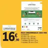 E.Leclerc Le pratique - pack consommables sous vide offre