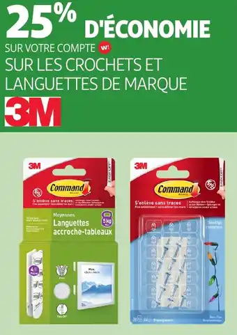 Auchan Sur les crochets et languettes de marque 3m offre
