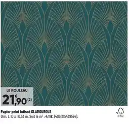 Bricorama Papier peint intisse glamourous offre