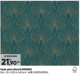 Bricorama Papier peint intisse glamourous offre