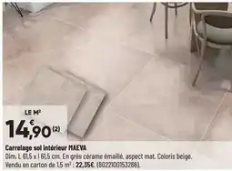 Bricorama Carrelage sol intérieur maeva offre