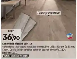 Bricorama Lame vinyle clipsable jupiter offre