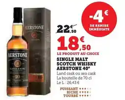 U Express Aerstone - single malt scotch whisky 40° offre