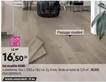 Bricorama Sol stratifié khaki offre