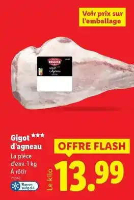 Lidl L'etal du boucher - gigot d'agneau offre