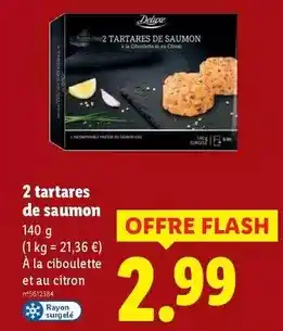 Lidl Deluxe - tartares de saumon offre