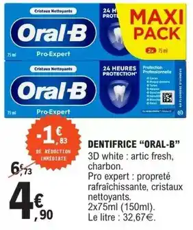 E.Leclerc Oral-b - dentifrice offre