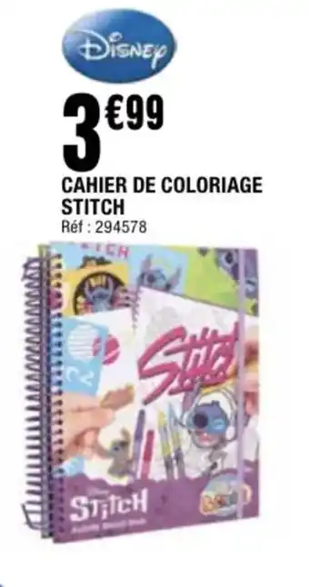 Cahier de coloriage stitch