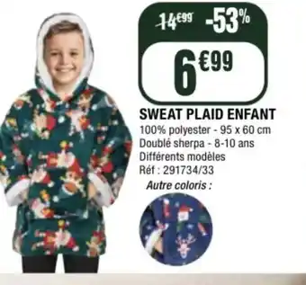 La Foir'Fouille Sweat plaid enfant offre