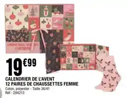 La Foir'Fouille Calendrier de l'avent 12 paires de chaussettes femme offre