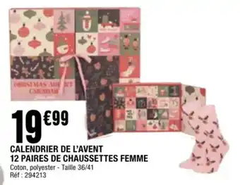 La Foir'Fouille Calendrier de l'avent 12 paires de chaussettes femme offre