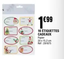 La Foir'Fouille 16 étiquettes cadeaux offre
