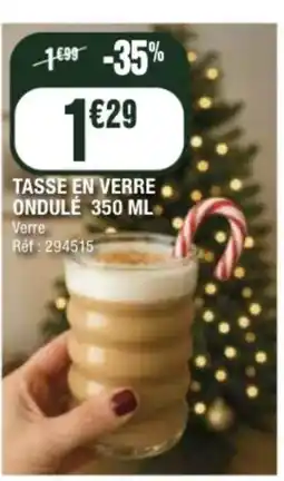 La Foir'Fouille Tasse en verre ondulé offre