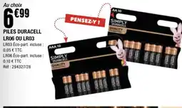 La Foir'Fouille Piles duracell lr06 ou lr03 offre