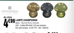 La Foir'Fouille Lampe champignon offre
