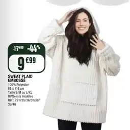 La Foir'Fouille Sweat plaid embossé offre