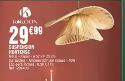 La Foir'Fouille Suspension hortense offre