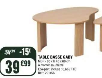 La Foir'Fouille Table basse gaby offre
