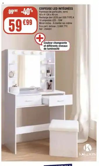 Coifeuse led intégrées