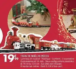 La Foir'Fouille Train de noël 26 pièces offre