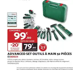 Bricomarché BOSCH Advanced set outils à main 52 pièces offre