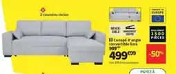 Conforama Canapé d'angle convertible Ezra offre