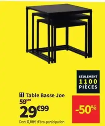 Conforama Table Basse Joe offre