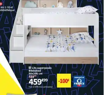 Conforama Lits superposés Bibliobed offre