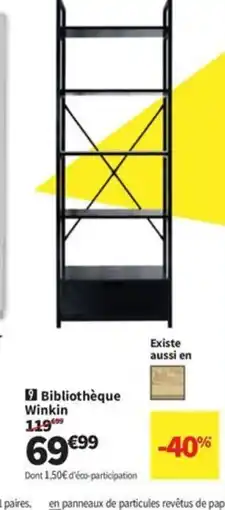 Conforama Bibliothèque Winkin offre