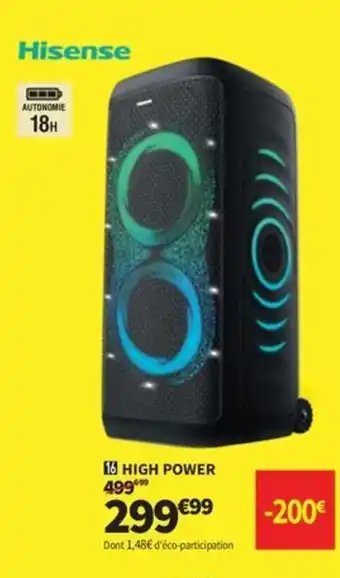 Conforama HISENSE high power offre