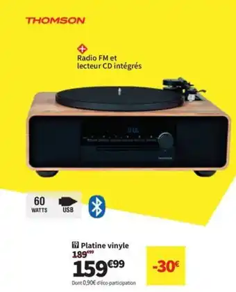 Conforama THOMSON Platine vinyle offre
