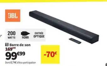 Conforama JBL Barre de son offre