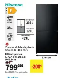 Conforama HISENSE Multiportes offre