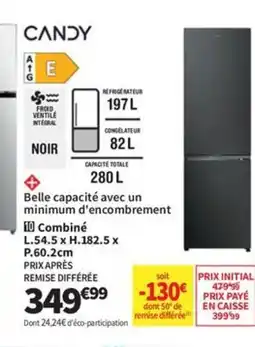 Conforama CANDY Combiné offre