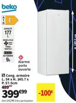 Conforama BEKO Cong armoire offre