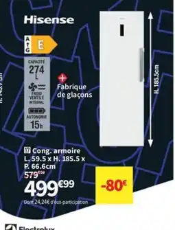 Conforama HISENSE Cong. armoire offre