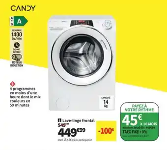 Conforama CANDY Lave-linge frontal offre
