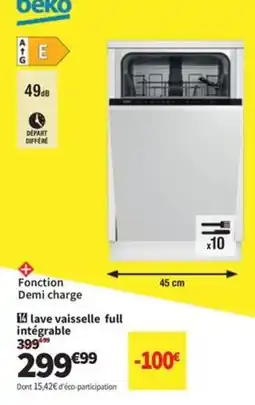 Conforama BEKO Lave vaisselle full offre
