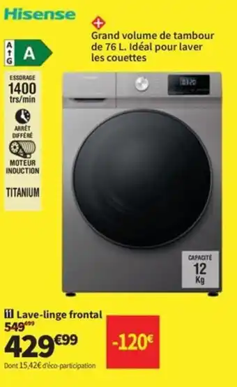 Conforama HISENSE Lave-linge frontal offre