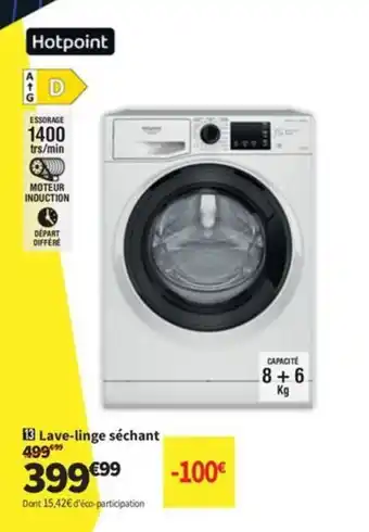 Conforama HOTPOINT Lave-linge séchant offre