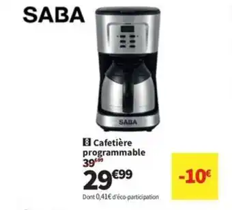 Conforama SABA Cafetière programmable offre