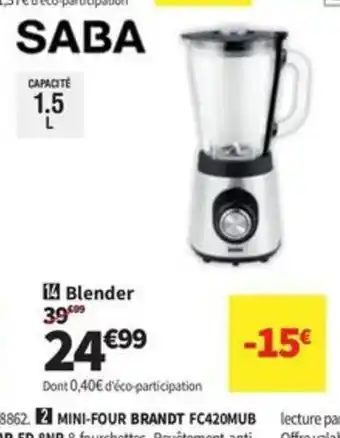 Conforama SABA Blender offre