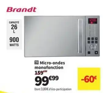 Conforama BRANDT Micro-ondes monofonction offre