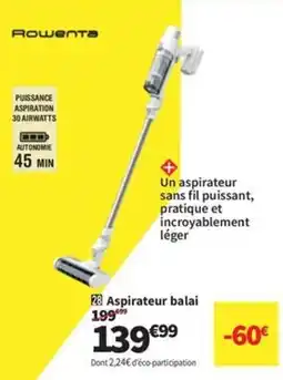 Conforama ROWENTA Aspirateur balai offre